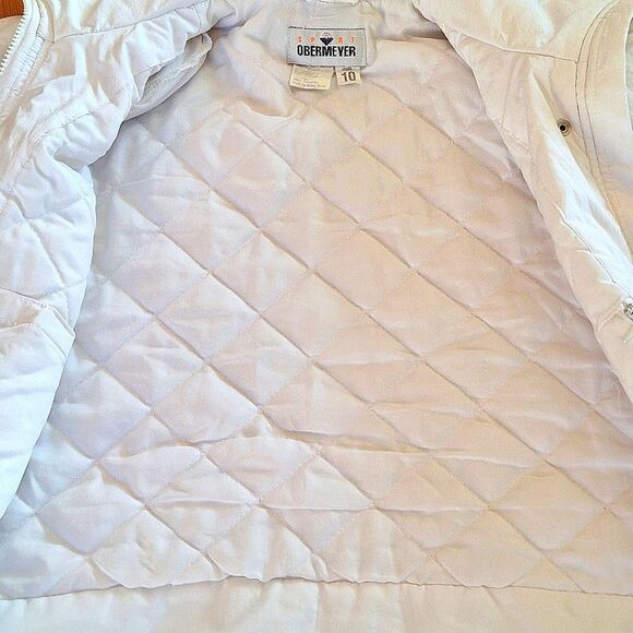 Vintage Womens OBERMEYER Sport Ski Jacket Nirvana Size 10 White Hong Kong - Picture 9 of 16